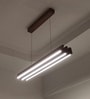 Slimline 36 Trio Brown Solid Wood Linear LED Hanging Light