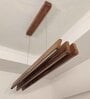 Slimline 36 Trio Brown Solid Wood Linear LED Hanging Light