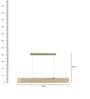 Slimline 48 Beige Solid Wood Linear LED Hanging Light
