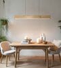 Slimline 48 Beige Solid Wood Linear LED Hanging Light