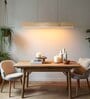 Slimline 48 Beige Solid Wood Linear LED Hanging Light