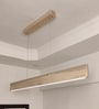 Slimline 48 Beige Solid Wood Linear LED Hanging Light