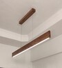 Slimline 48 Brown Solid Wood Linear LED Hanging Light