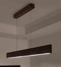 Slimline 48 Brown Solid Wood Linear LED Hanging Light