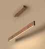Slimline 48 Brown Solid Wood Linear LED Hanging Light