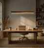 Slimline 48 Brown Solid Wood Linear LED Hanging Light