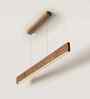 Slimline 48 Brown Solid Wood Linear LED Hanging Light