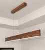 Slimline 48 Brown Solid Wood Linear LED Hanging Light
