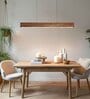 Slimline 48 Brown Solid Wood Linear LED Hanging Light