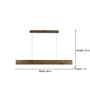 Slimline 48 Brown Solid Wood Linear LED Hanging Light