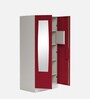 Slimline M1 Steel 2 Door Almirah in Textured Carmine Red Colour