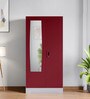 Slimline M1 Steel 2 Door Almirah in Textured Carmine Red Colour