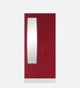Slimline M1 Steel 2 Door Almirah in Textured Carmine Red Colour