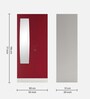 Slimline M1 Steel 2 Door Almirah in Textured Carmine Red Colour