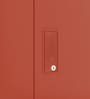 Slimline M1 Steel 2 Door Almirah in Textured Terracotta Colour With 2 Shelves