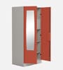Slimline M1 Steel 2 Door Almirah in Textured Terracotta Colour With 2 Shelves