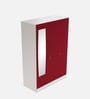 Slimline M1 Steel 3 Door Almirah in Textured Carmine Red Colour With Locker & Drawer