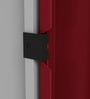 Slimline M1 Steel 3 Door Almirah in Textured Carmine Red Colour With Locker & Drawer