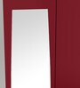 Slimline M1 Steel 3 Door Almirah in Textured Carmine Red Colour With Locker & Drawer