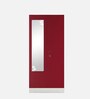 Slimline M2 Steel 2 Door Almirah in Textured Carmine Red Colour With Locker & Drawer