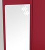 Slimline M2 Steel 2 Door Almirah in Textured Carmine Red Colour With Locker & Drawer