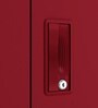 Slimline M2 Steel 2 Door Almirah in Textured Carmine Red Colour With Locker & Drawer