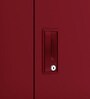 Slimline M4 Steel 2 Door Almirah in Textured Carmine Red Colour