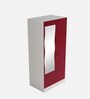 Slimline M4 Steel 2 Door Almirah in Textured Carmine Red Colour