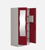 Slimline M4 Steel 2 Door Almirah in Textured Carmine Red Colour