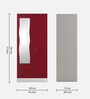Slimline M4 Steel 2 Door Almirah in Textured Carmine Red Colour