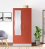 Slimline M4 Steel 2 Door Almirah in Textured Terracotta Colour With 2 Shelves
