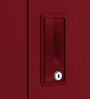 Slimline M4 Steel 3 Door Almirah in Textured Carmine Red Colour