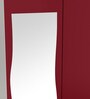 Slimline M4 Steel 3 Door Almirah in Textured Carmine Red Colour With Locker & Drawer