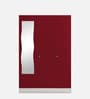 Slimline M4 Steel 3 Door Almirah in Textured Carmine Red Colour With Locker & Drawer