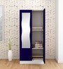 Slimline 2 Door Almirah (with Mirror) in Textured Ultra Marine Blue Colour