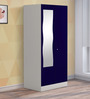 Slimline 2 Door Almirah (with Mirror) in Textured Ultra Marine Blue Colour