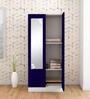 Slimline 2 Door Almirah (with Mirror) in Textured Ultra Marine Blue Colour