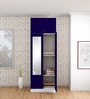 Slimline 2 Door Almirah (with Mirror) in Textured Ultra Marine Blue Colour
