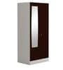 Slimline 2 Door Almirah (with Mirror) in Russet Colour