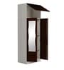 Slimline 2 Door Almirah (with Mirror) in Russet Colour