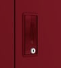 Slimline 2 Door Almirah (with Mirror) in Textured Ceremine Red Colour