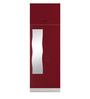 Slimline 2 Door Almirah (with Mirror) in Textured Ceremine Red Colour