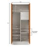 Slimline Metal 2 Door Almirah in Textured Marigold Colour