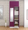 Slimline Metal 2 Door Almirah in Textured Purple & Grey Colour