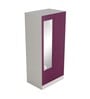 Slimline Metal 2 Door Almirah in Textured Purple & Grey Colour