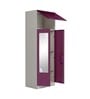 Slimline Metal 2 Door Almirah in Textured Purple & Grey Colour