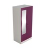 Slimline Metal 2 Door Almirah in Textured Purple & Grey Colour