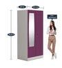 Slimline Metal 2 Door Almirah in Textured Purple & Grey Colour Slimline Metal 2 Door Almirah in Textured Purple & Grey Colour