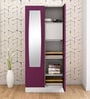 Slimline Metal 2 Door Almirah in Textured Purple & Grey Colour Slimline Metal 2 Door Almirah in Textured Purple & Grey Colour
