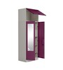 Slimline Metal 2 Door Almirah in Textured Purple & Grey Colour